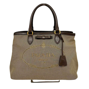 PRADA Logo Jacquard Tote