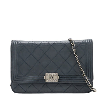 CHANEL Wallet on Chain Boy Shoulder Bag