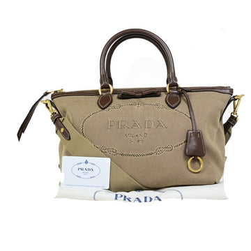 PRADA Logo Jacquard Handbag