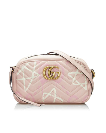 Gucci Women's Pink Designer Crossbody Bag in Pink