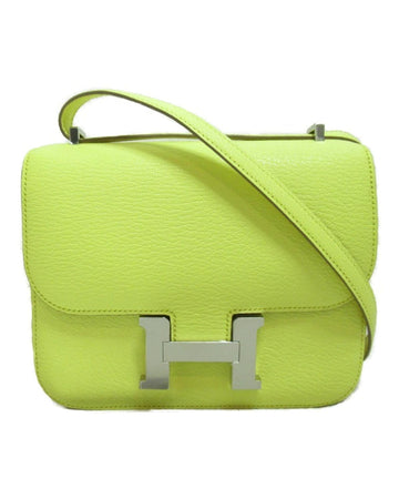 Hermes Women's Green Leather Constance Bag in Green