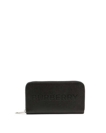 Burberry Women's Multi-compartment Leather Zip Fastening Wallet in Black