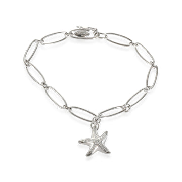 TIFFANY & CO. Elsa Peretti Vintage Diamond Starfish Platinum Bracelet 0.13 Ctw