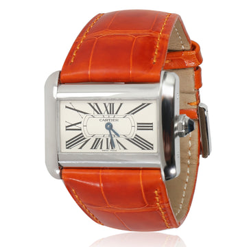 CARTIER Tank Divan de W6300255 Women's Watch in Stainless Steel