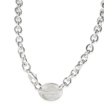 TIFFANY & CO. Return To Tiffany Oval Tag Necklace in Sterling Silver
