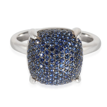 TIFFANY & CO. Paloma Picasso Sugar Stack Blue Sapphire Ring in 18k White Gold