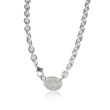 TIFFANY & CO. Return To Tiffany Oval Tag Necklace in Sterling Silver