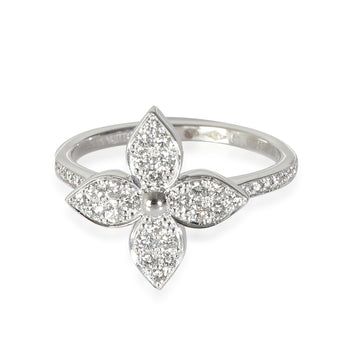 LOUIS VUITTON Star Blossom Ring in 18K White Gold 0.3 CTW