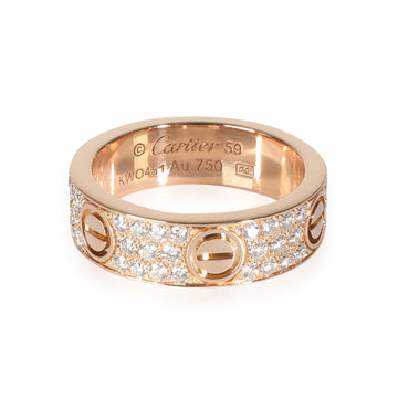 CARTIER Love Ring, Diamond Paved [Rose Gold]