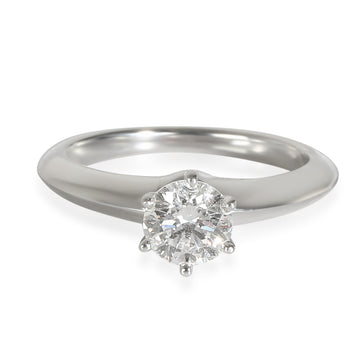 TIFFANY & CO. Solitaire Engagement Ring in Platinum H VS1 0.58 CTW