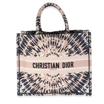 CHRISTIAN DIOR Pink Multicolor Tie Dye Large Book Tote