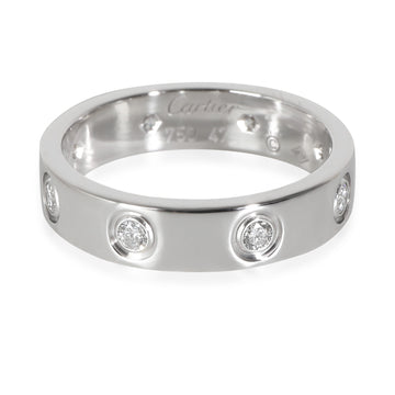 CARTIER Love Band in 18k White Gold 0.19 CTW