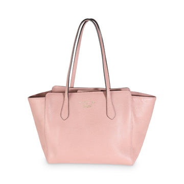 GUCCI Pink Dollar Calfskin Small Swing Tote