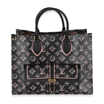 LOUIS VUITTON Black Monogram Canvas Fall For You Onthego MM
