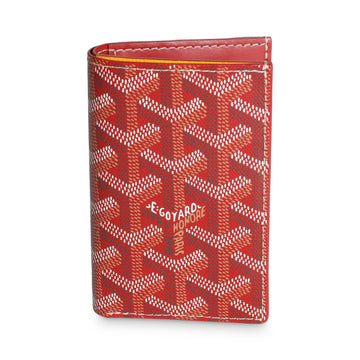 GOYARD Red ine Canvas Saint Pierre Card Holder