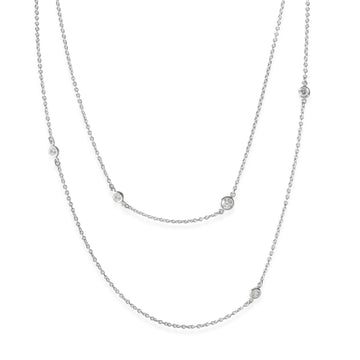 TIFFANY & CO. Elsa Peretti Diamonds By The Yard Sprinkle Necklace 0.51 CTW