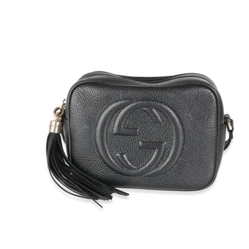 GUCCI Black Pebbled Calfskin Soho Disco Bag