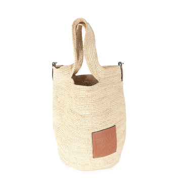 LOEWE Natural Tan Raffia Mini Slit Bag