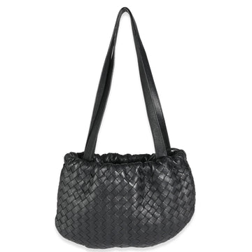 BOTTEGA VENETA Black Nappa Intrecciato Mini Bulb