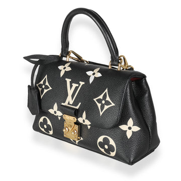 LOUIS VUITTON Black Beige Giant Empreinte Madeleine BB