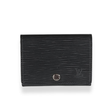 LOUIS VUITTON Black Epi Business Card Holder