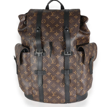 LOUIS VUITTON Monogram Macassar Canvas Christopher Backpack