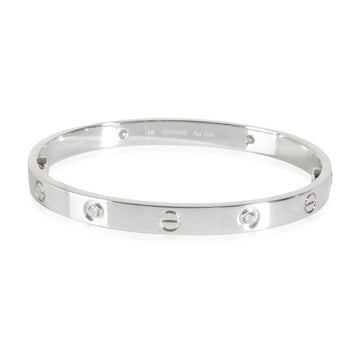 CARTIER Love Bracelet in 18k White Gold 0.42 CTW