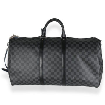 LOUIS VUITTON Damier Graphite Canvas Keepall Bandouliere 55