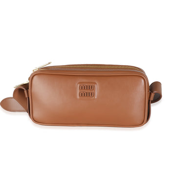 MIU MIU Cognac Calfskin Arcadie Bag