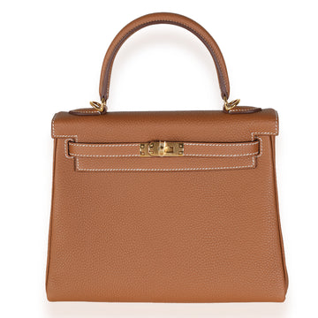 HERMES Gold Togo Retourne Kelly 25 GHW