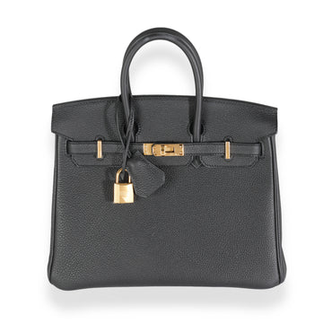 HERMES Black Togo Birkin 25 GHW