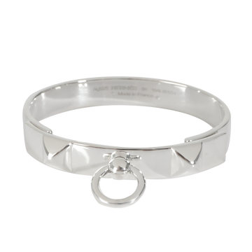 HERMES Collier de Chien Bracelet, Small Model in Sterling Silver