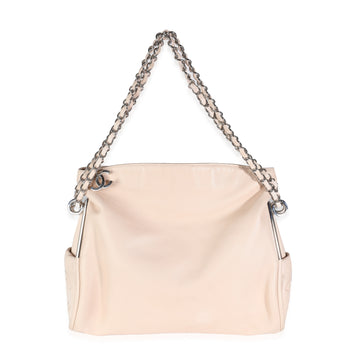 CHANEL Beige Lambskin Ultimate Soft Hobo