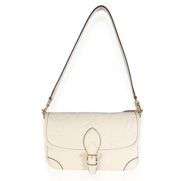 LOUIS VUITTON Cream Giant Monogram Empreinte Diane