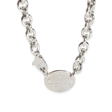 TIFFANY & CO. Return To Tiffany Oval Tag Necklace in Sterling Silver