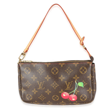 LOUIS VUITTON Cerises Monogram Canvas Pochette Accessoires