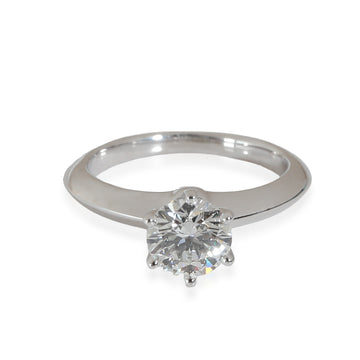 TIFFANY & CO. Solitaire Diamond Engagement Ring in Platinum F VS1 0.9 CTW