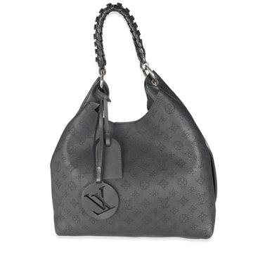 LOUIS VUITTON Black Mahina Carmel Hobo