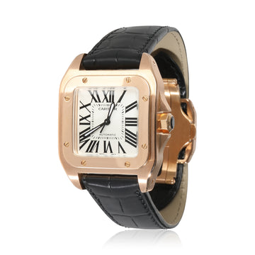 CARTIER Santos 100 de W20108Y1 Unisex Watch in 18kt Rose Gold