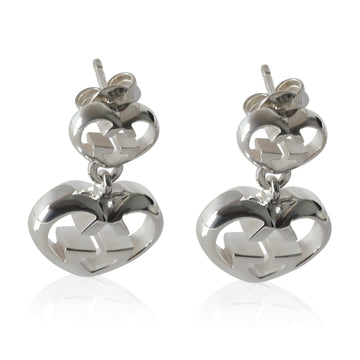 GUCCI Love Britt Heart Drop Earring in Sterling Silver