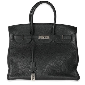 HERMES Black Clemence Birkin 35 PHW