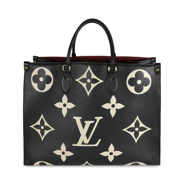 LOUIS VUITTON Beige Black Giant Empreinte Onthego GM