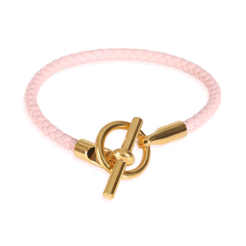 HERMES  Gold Plated Glenan Bracelet in Rose Sakura