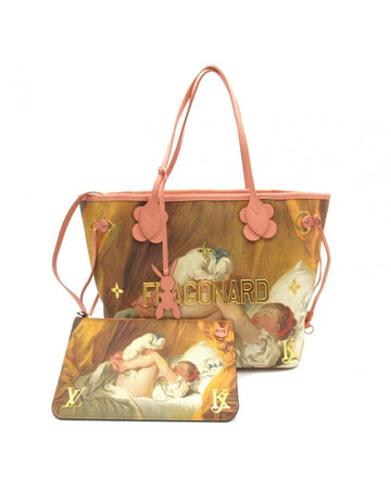 LOUIS VUITTON Women's Jeff Koons Neverfull Bag from Masters Collection in Pink