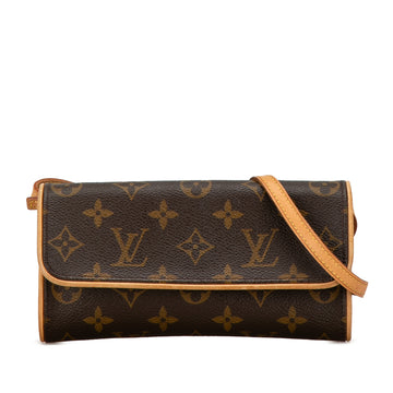 LOUIS VUITTON Monogram Pochette Twin PM Crossbody Bag