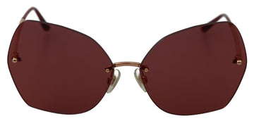 Dolce & Gabbana Women's Red Gold DG2204 Butterfly Logo Eyewear Sunglasses