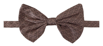 Dolce & Gabbana Men's Gray Fantasy Print Adjustable Neck Papillon Bow Tie