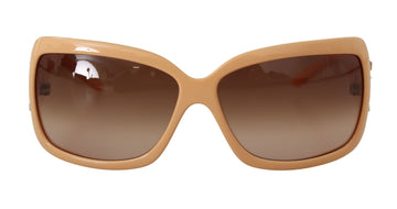 Dolce & Gabbana Women's Beige Cat Eye PVC Frame Brown Lenses Shades Sunglasses