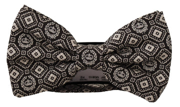 Dolce & Gabbana Men's Black Fantasy Pattern Adjustable Neck Papillon Bow Tie