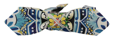 Dolce & Gabbana Men's Multicolor Majolica Print Adjustable Papillon Bow Tie